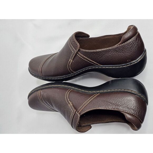 CLARKS COLLECTION Womens Cora Poppy Slip On Comfort Dress Shoe Size 7M brown - Picture 4 of 8